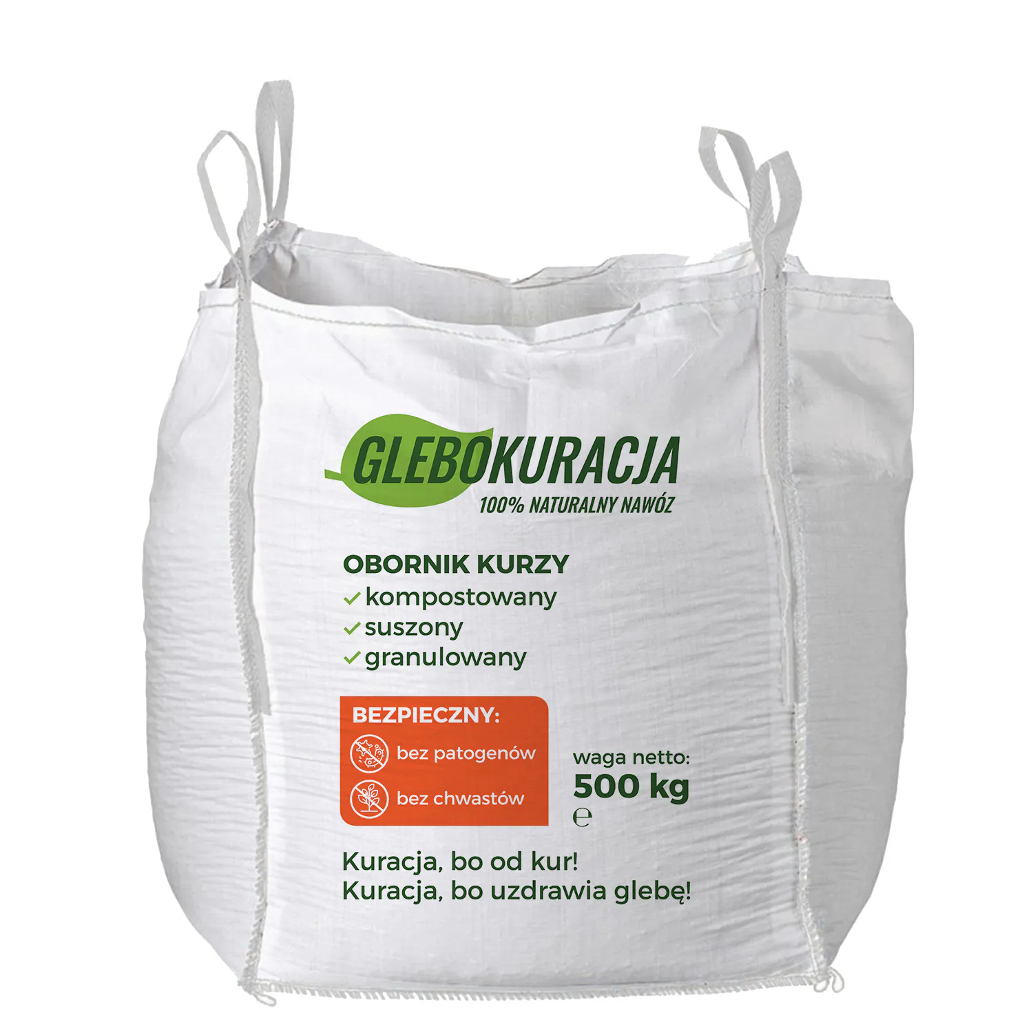 Organický granulovaný kuřecí hnůj BIG-BAG (500 kg) hnojivo Glebokuracja